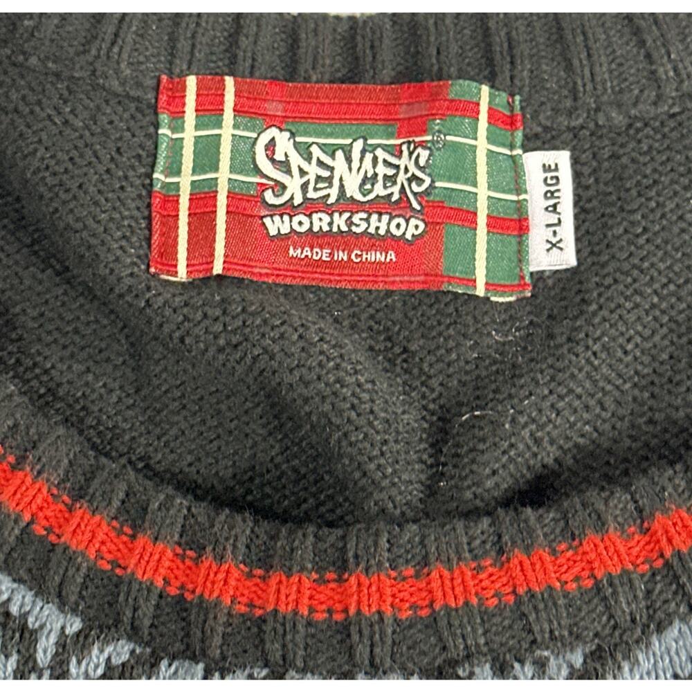 Spencer’s Ghost Face Just the Tip Light Up Sweater XL Scream Horror Christmas - Picture 10 of 13